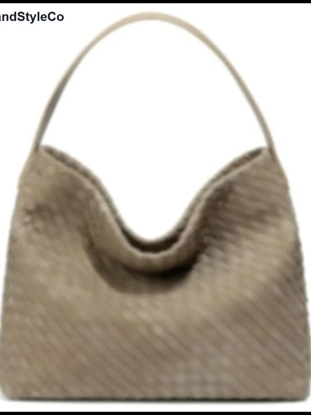 Suede Woven Hobo Bag with Crossbody Strap